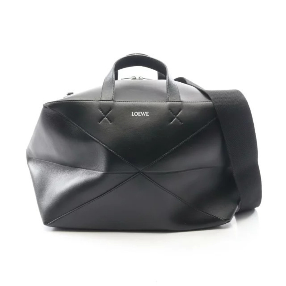 Loewe Puzzlefold Duffle Boston Bag Leather Black